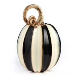 MacKenzie-Childs Elegant Stripe Tall Pumpkin< Pumpkins|The Halloween Shop