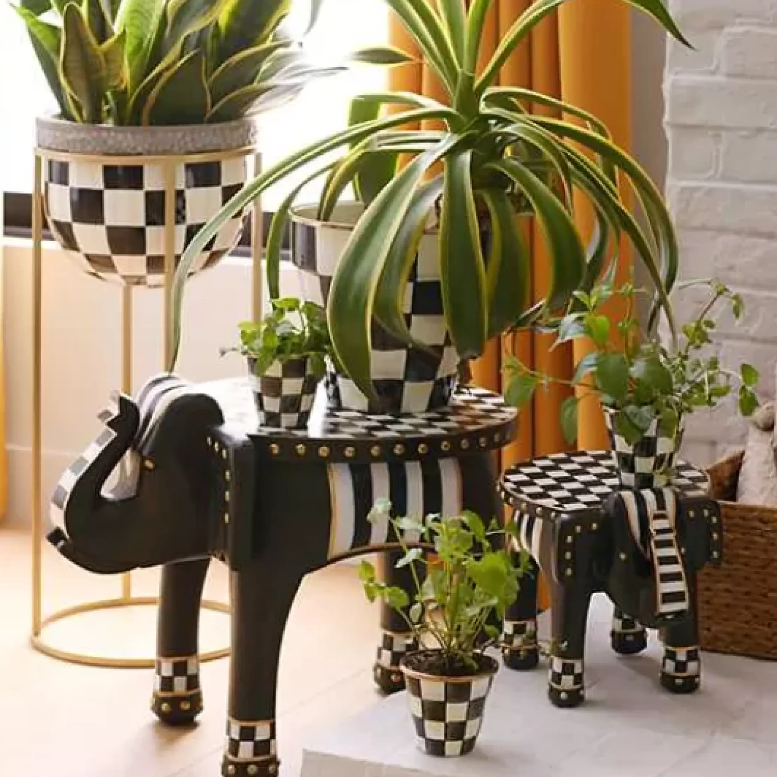MacKenzie-Childs Elephant Accent Table< Living Room