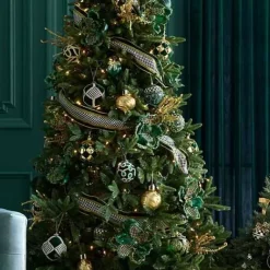 MacKenzie-Childs Emerald Luxe Beaded Ball Ornaments, Set of 3< Holiday