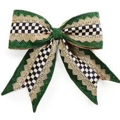 MacKenzie-Childs Emerald Luxe Bow< Finishing Touches