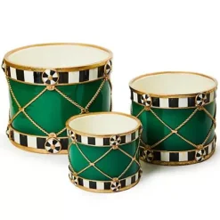 MacKenzie-Childs Emerald Luxe Drum< Holiday|Room Accents
