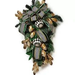 MacKenzie-Childs Emerald Luxe Illuminated Swag< Holiday|Greenery & Florals