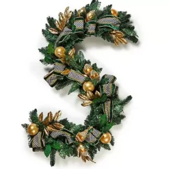 MacKenzie-Childs Emerald Luxe Illuminated Garland< Greenery & Florals|Room Accents