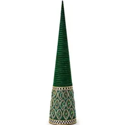 MacKenzie-Childs Emerald Luxe Large Beaded Cone Tree< Room Accents