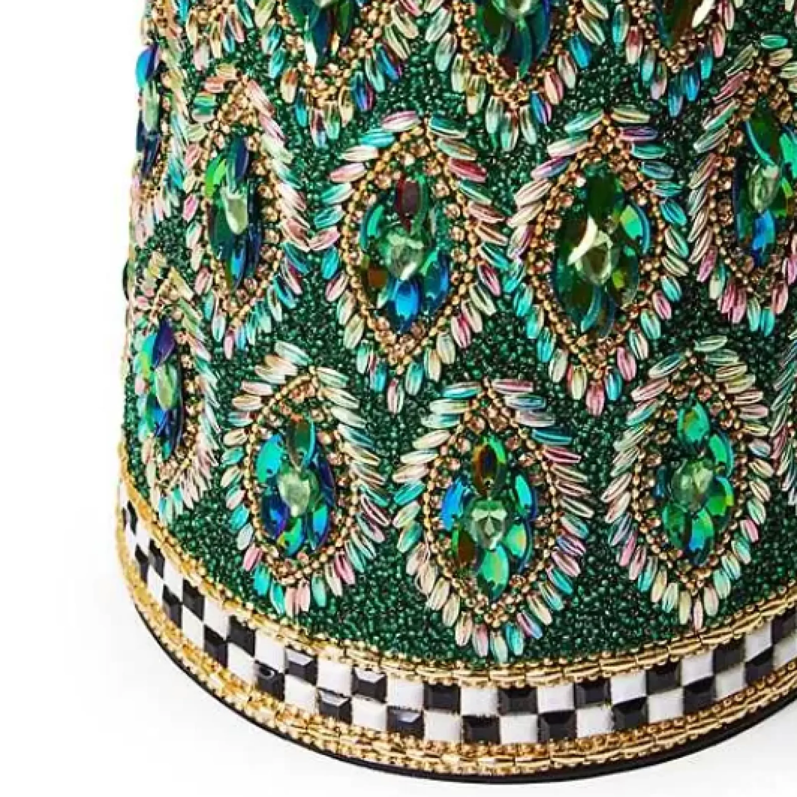 MacKenzie-Childs Emerald Luxe Large Beaded Cone Tree< Room Accents