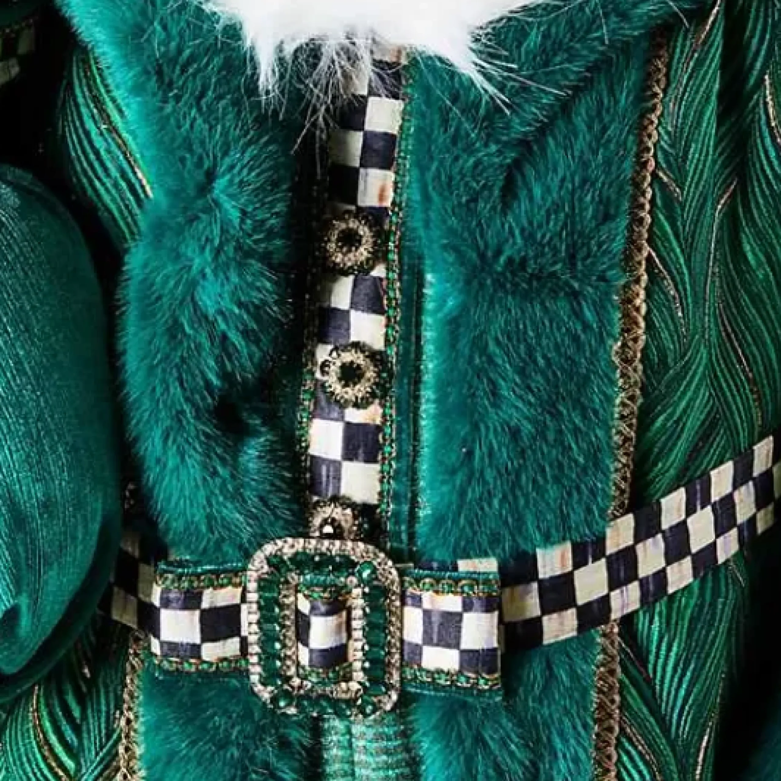 MacKenzie-Childs Emerald Luxe Large Santa with Gifts< Holiday|Room Accents