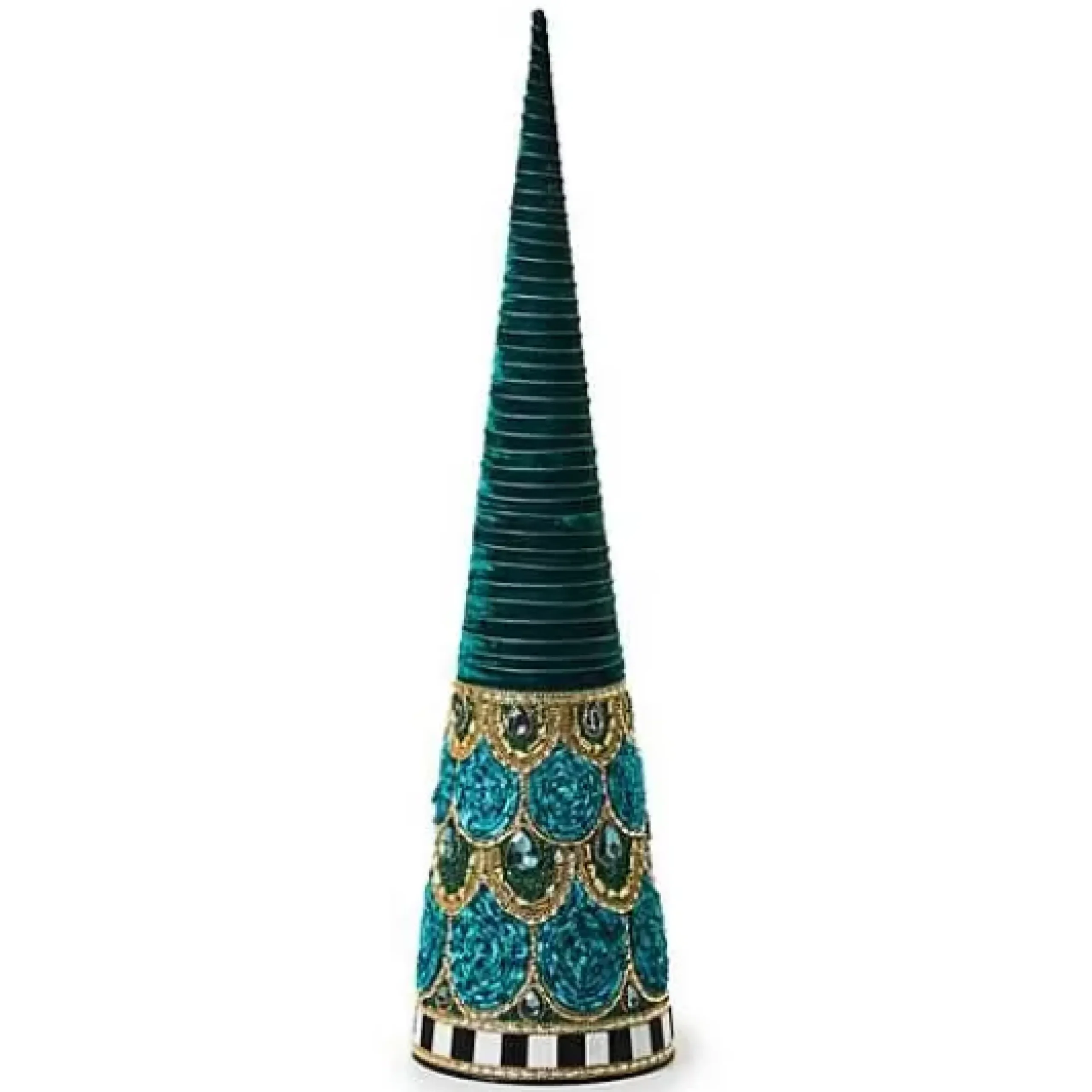 MacKenzie-Childs Emerald Luxe Medium Beaded Cone Tree< Room Accents