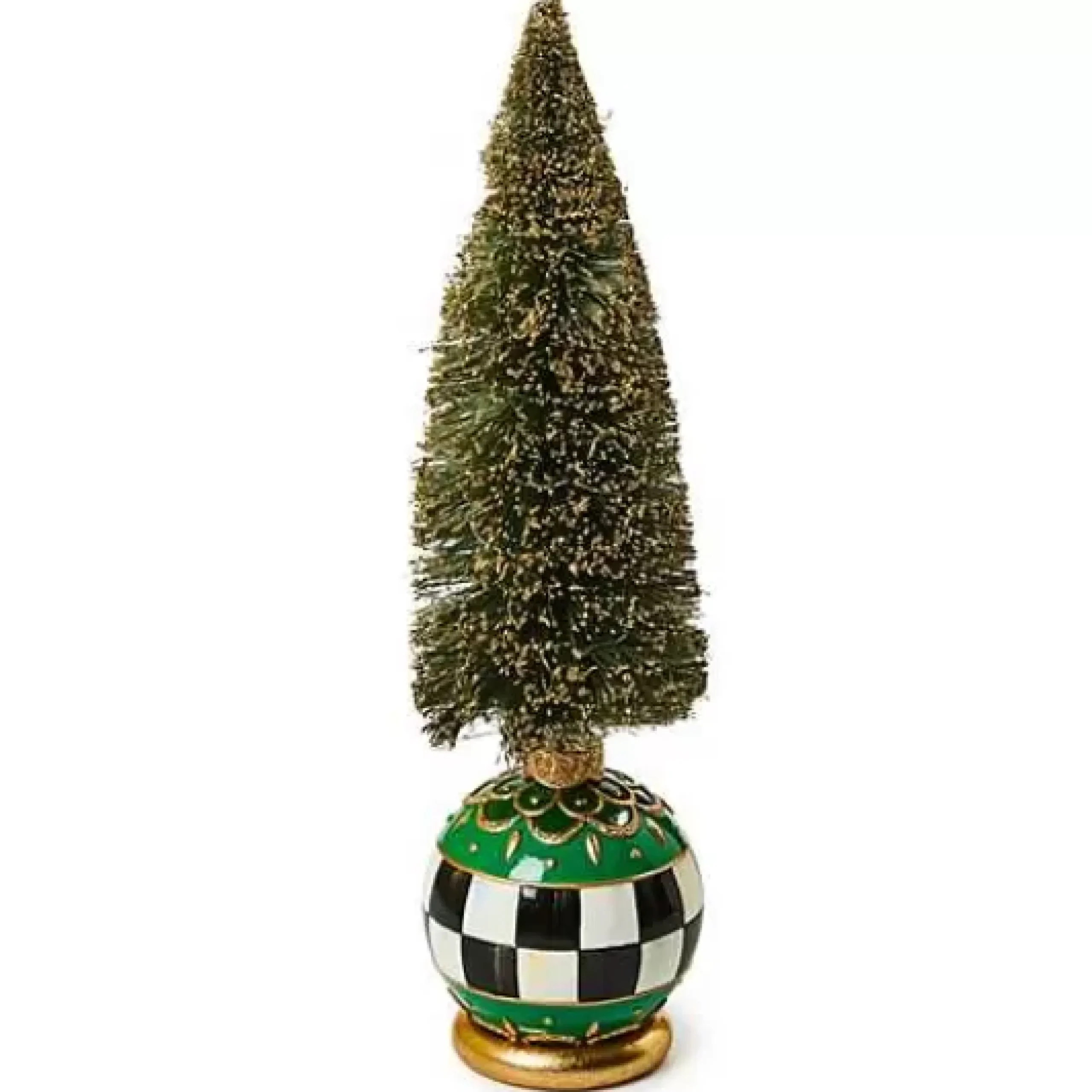 MacKenzie-Childs Emerald Luxe Medium Illuminated Bottle Brush Tree< Room Accents|Table Accessories