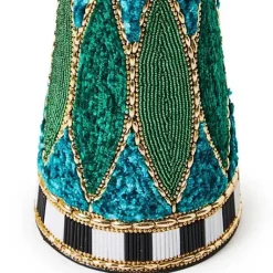 MacKenzie-Childs Emerald Luxe Small Beaded Cone Tree< Room Accents