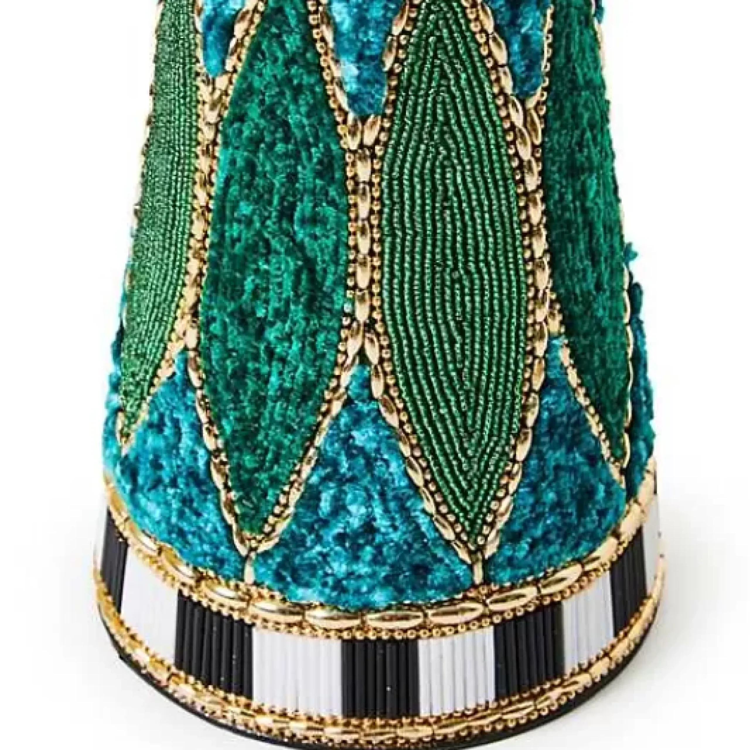 MacKenzie-Childs Emerald Luxe Small Beaded Cone Tree< Room Accents