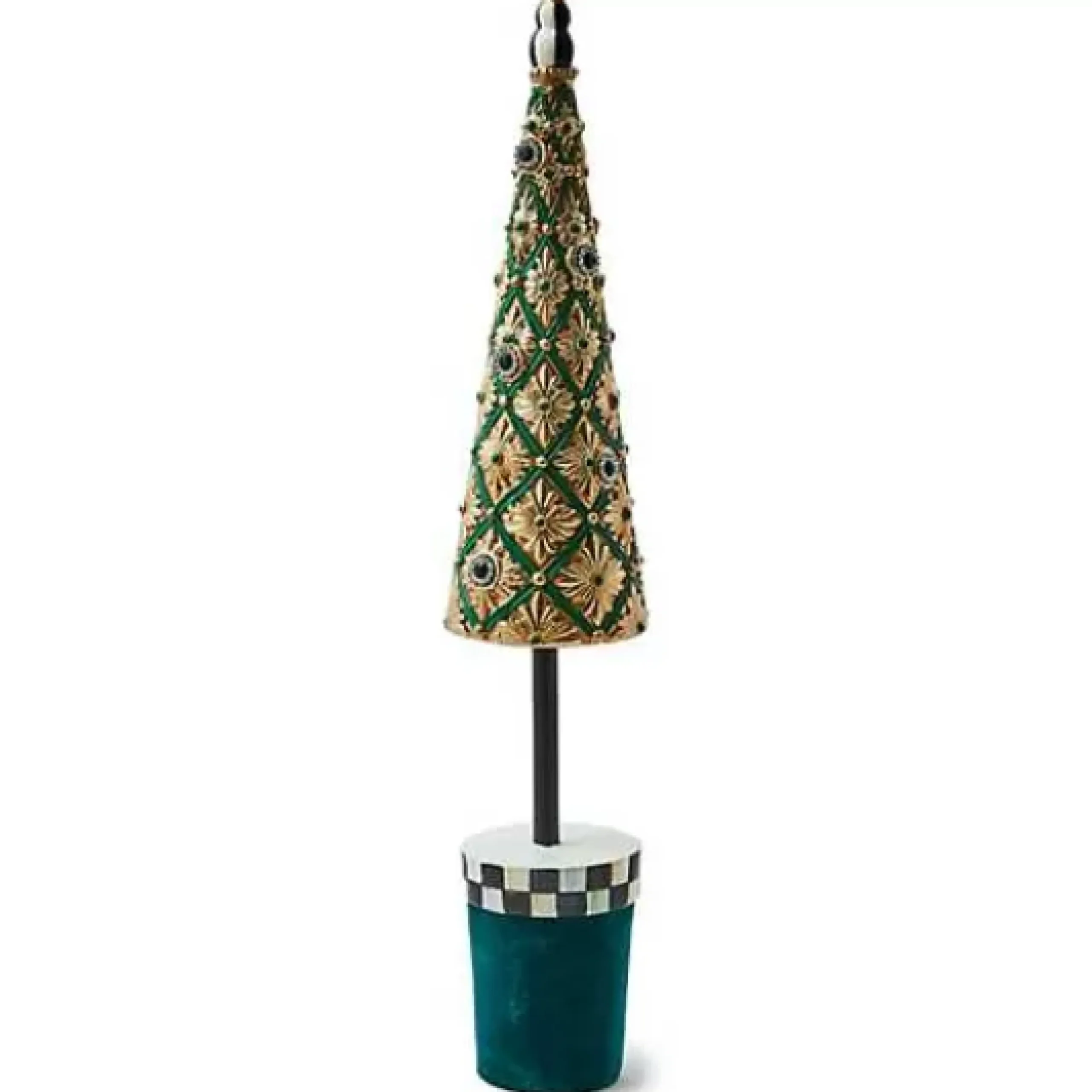 MacKenzie-Childs Emerald Luxe Small Jeweled Tree< Holiday|Room Accents