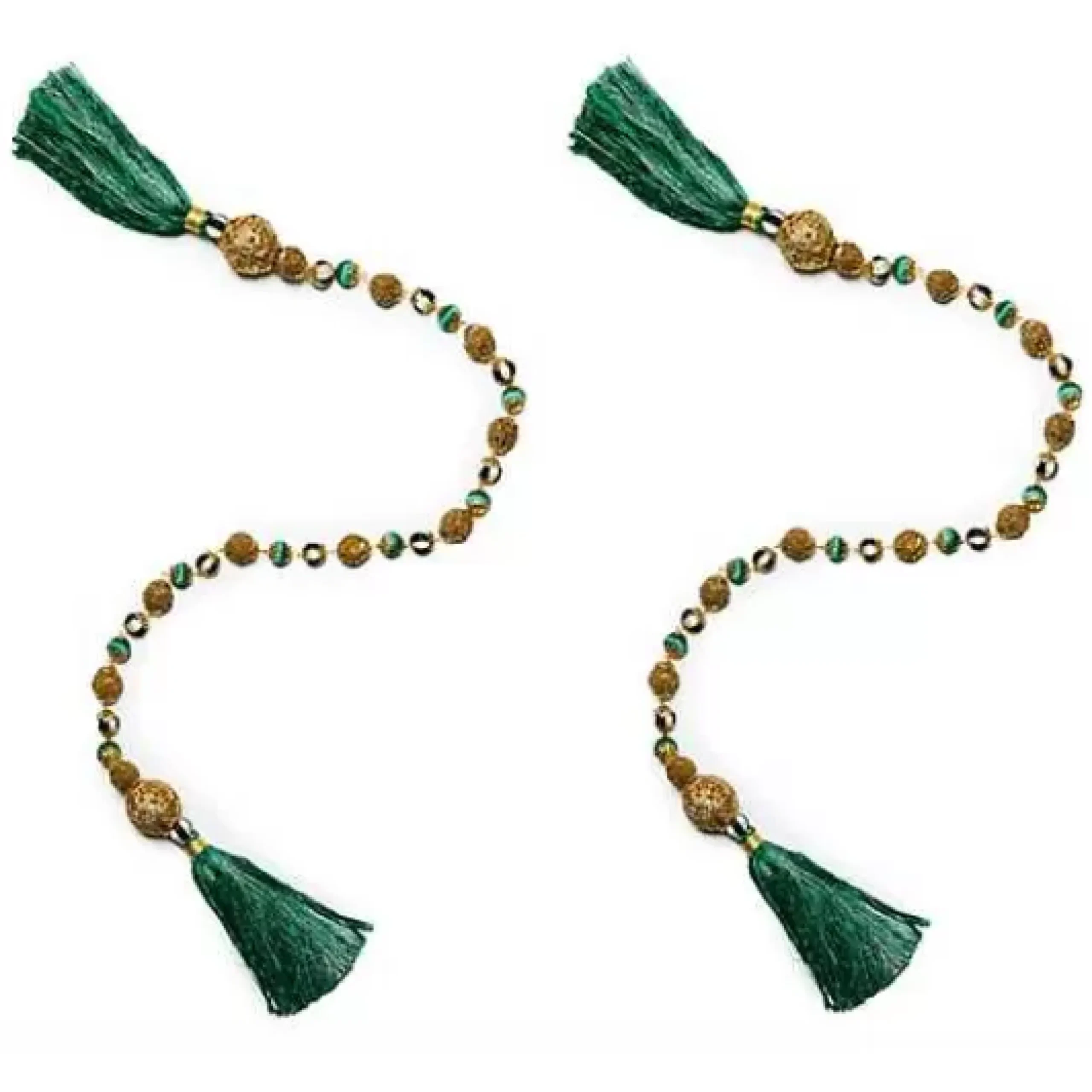 MacKenzie-Childs Emerald Luxe Swag Tassels, Set of 2< Decor Sets|Room Accents