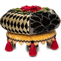 MacKenzie-Childs Evenfall Footstool< Living Room