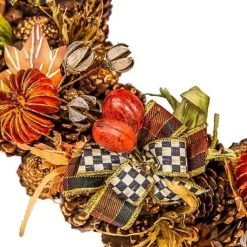 MacKenzie-Childs Fall On The Farm Pinecone Wreath< The Fall Shop|Greenery & Florals