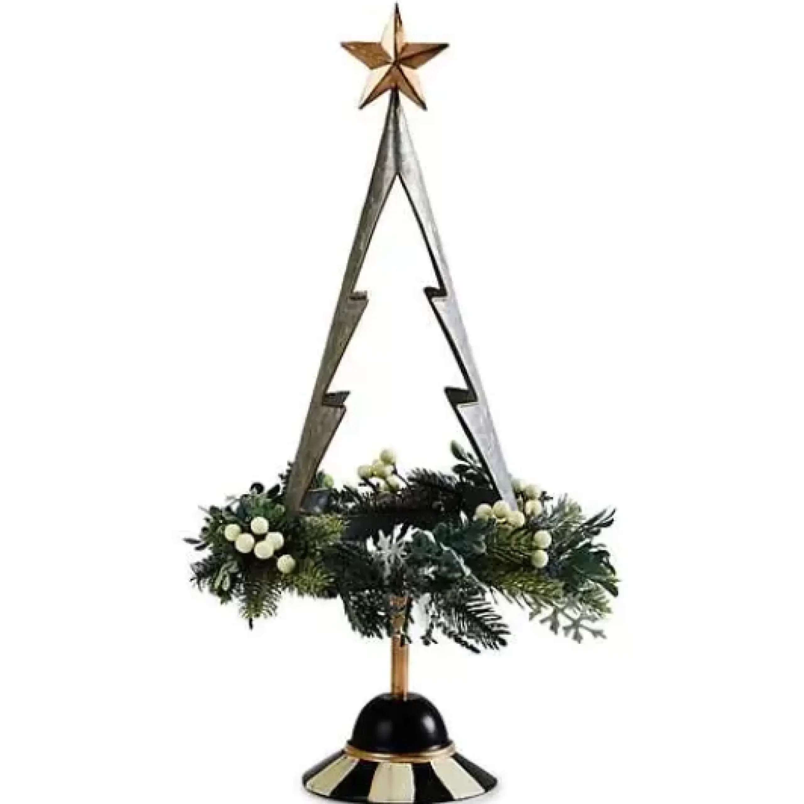 MacKenzie-Childs Farmhouse Holiday Galvanized Tabletop Tree< Greenery & Florals|Room Accents