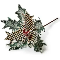 MacKenzie-Childs Farmhouse Holiday Holly Stem< Greenery & Florals