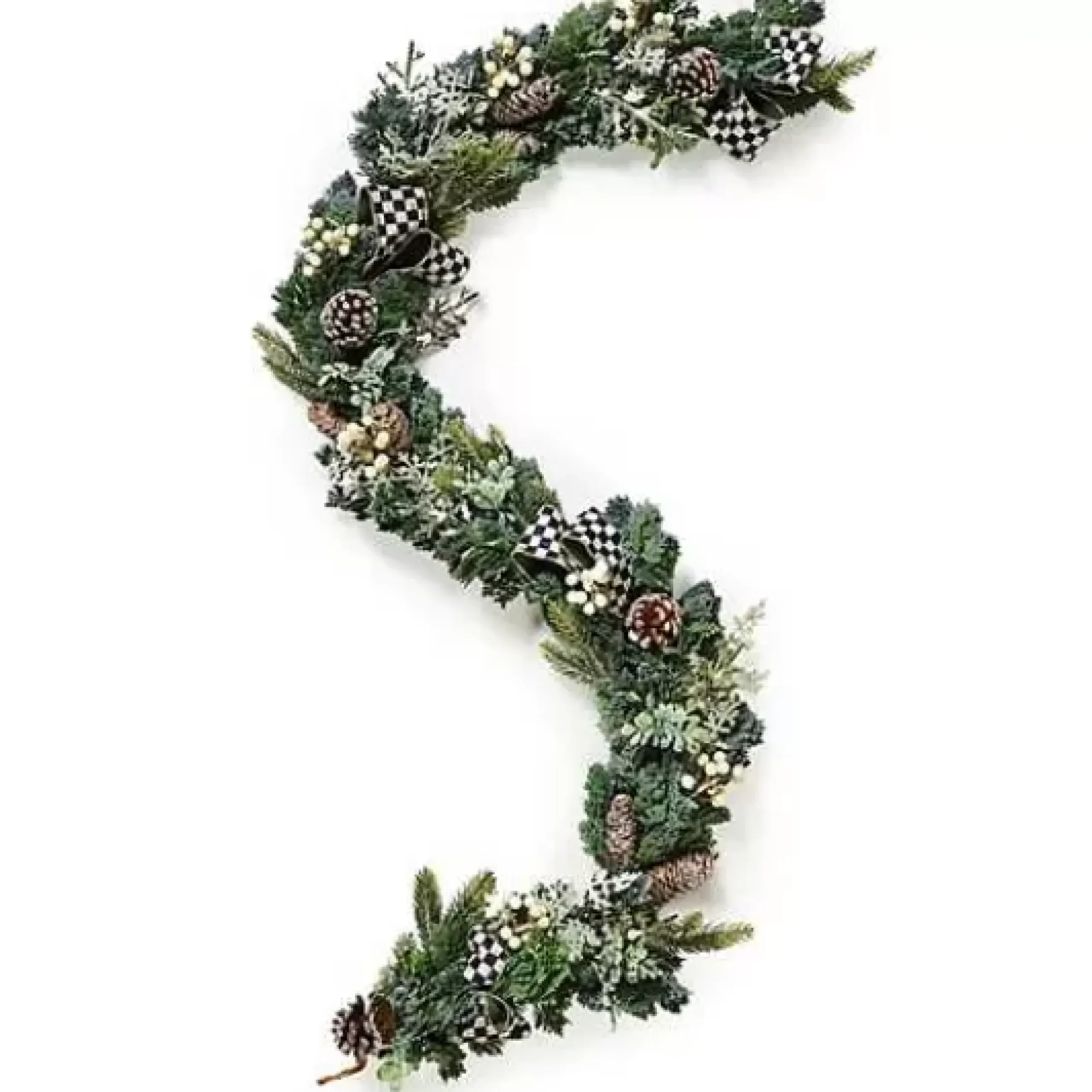 MacKenzie-Childs Farmhouse Holiday Illuminated Garland< Greenery & Florals|Room Accents