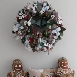 MacKenzie-Childs Farmhouse Sterling Holiday 30 Wreath< Holiday|Greenery & Florals