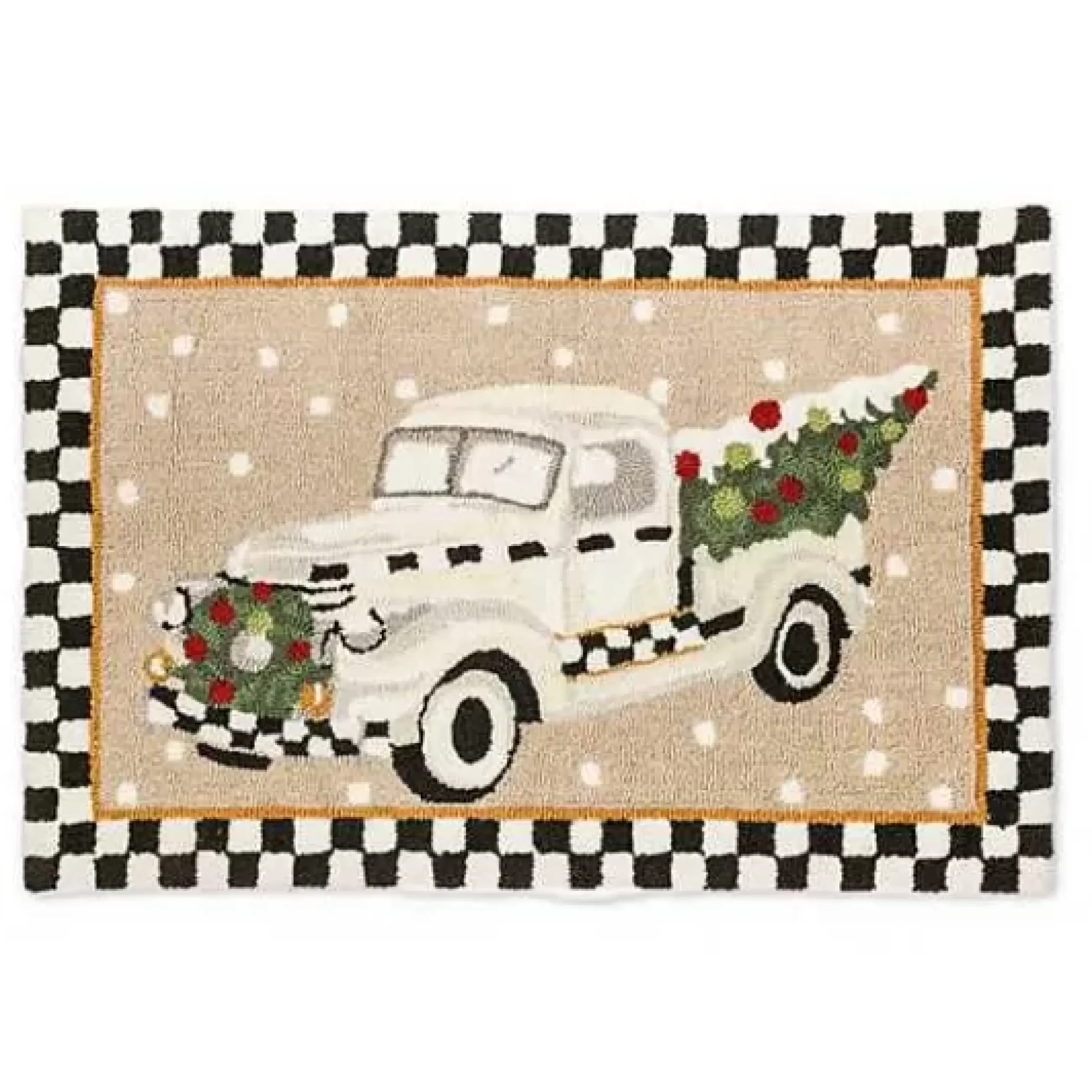 MacKenzie-Childs Farmhouse Truck 2' x 3' Rug< Holiday|Rugs