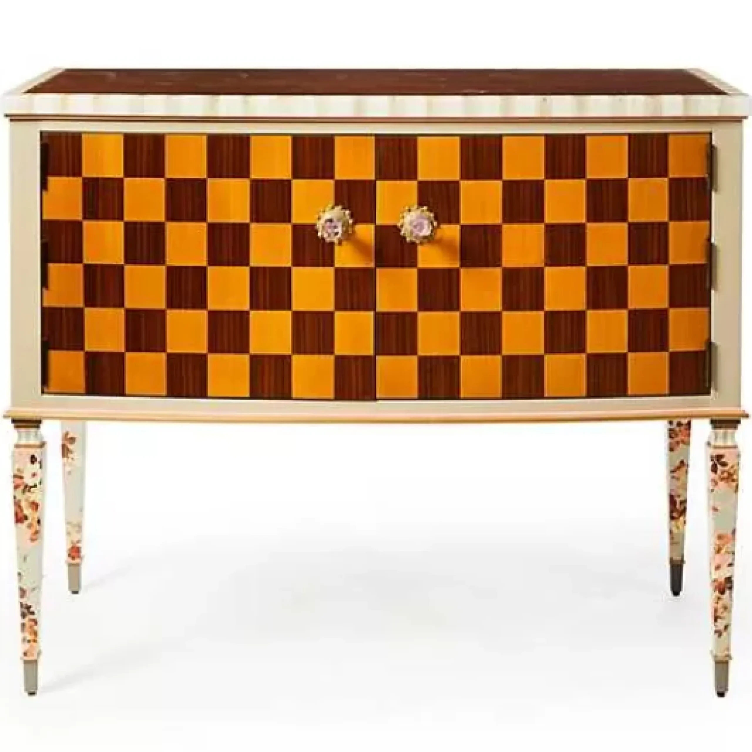 MacKenzie-Childs Field Study Check Console Table< Storage Furniture|Entryway Furniture