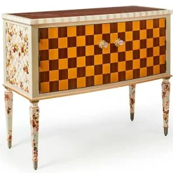 MacKenzie-Childs Field Study Check Console Table< Storage Furniture|Entryway Furniture