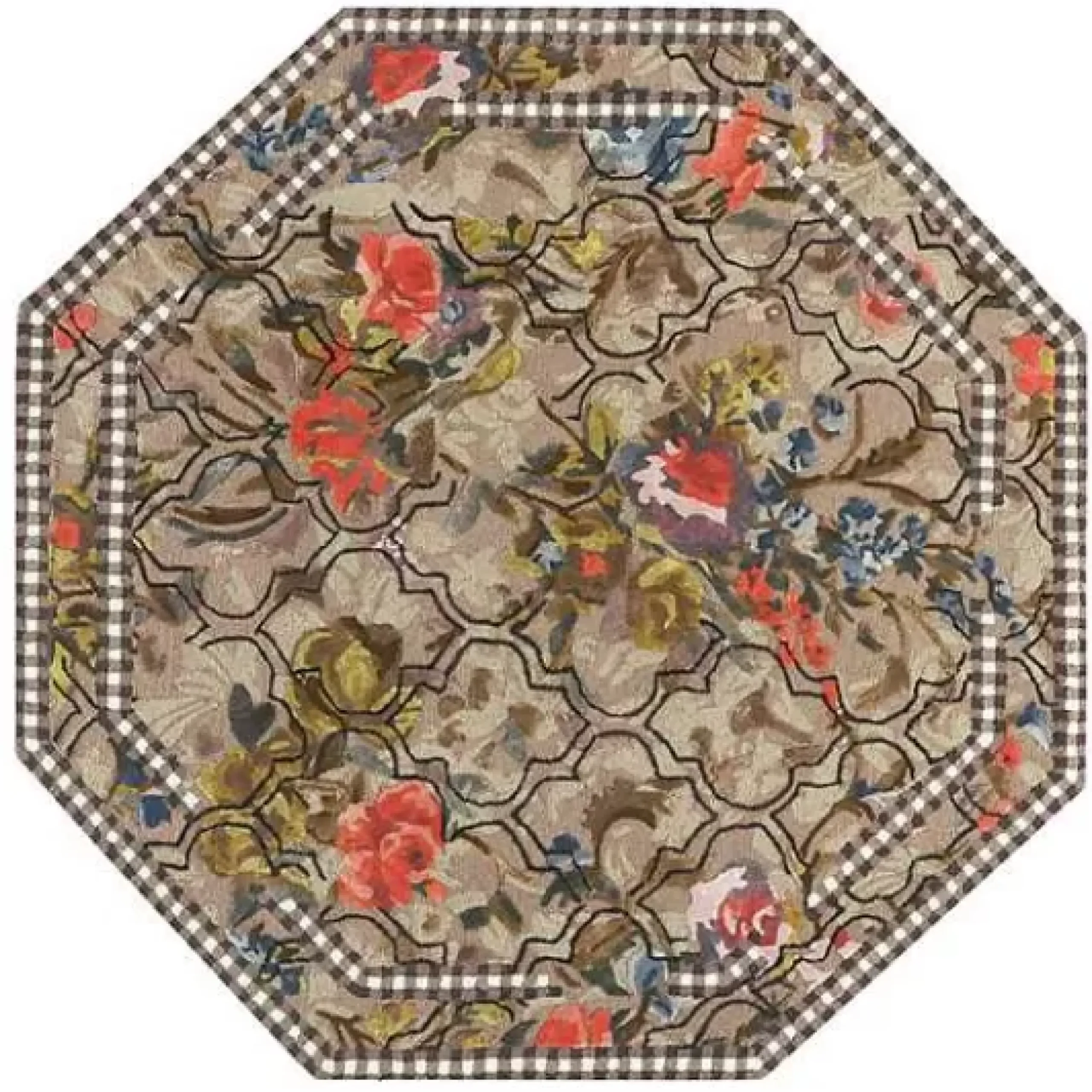 MacKenzie-Childs Field Study Floral 6' Octagon Rug< Rugs