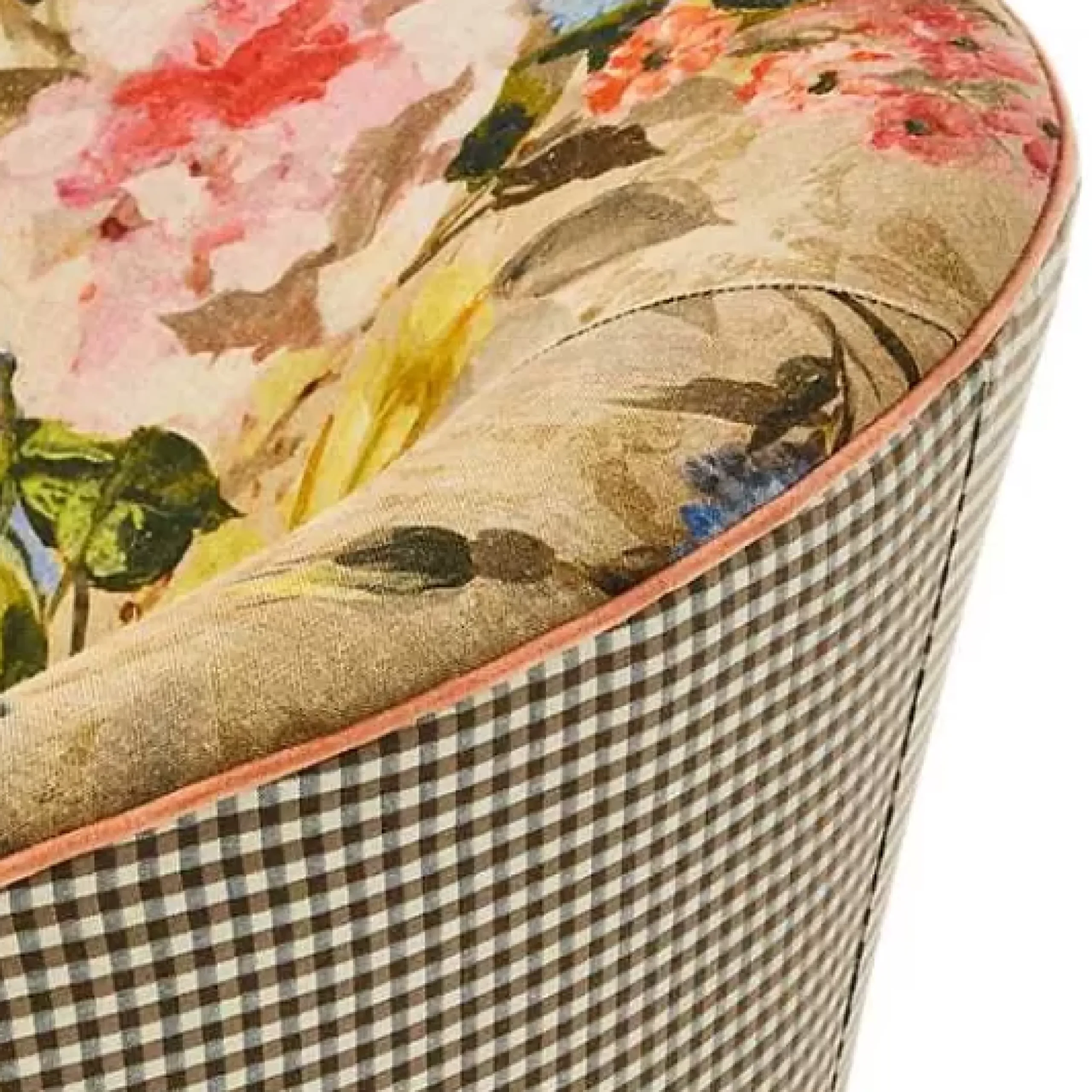 MacKenzie-Childs Field Study Floral Gingham Accent Chair< Living Room