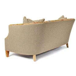 MacKenzie-Childs Field Study Floral  Gingham Sofa< Living Room
