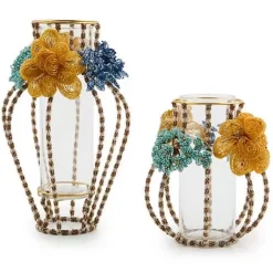 MacKenzie-Childs Field Study Large Beaded Flower Vase< Room Accents