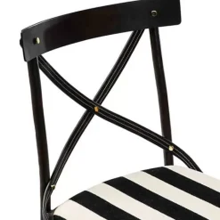 MacKenzie-Childs Flatiron Black Stripe Dining Chair< Dining Room & Kitchen