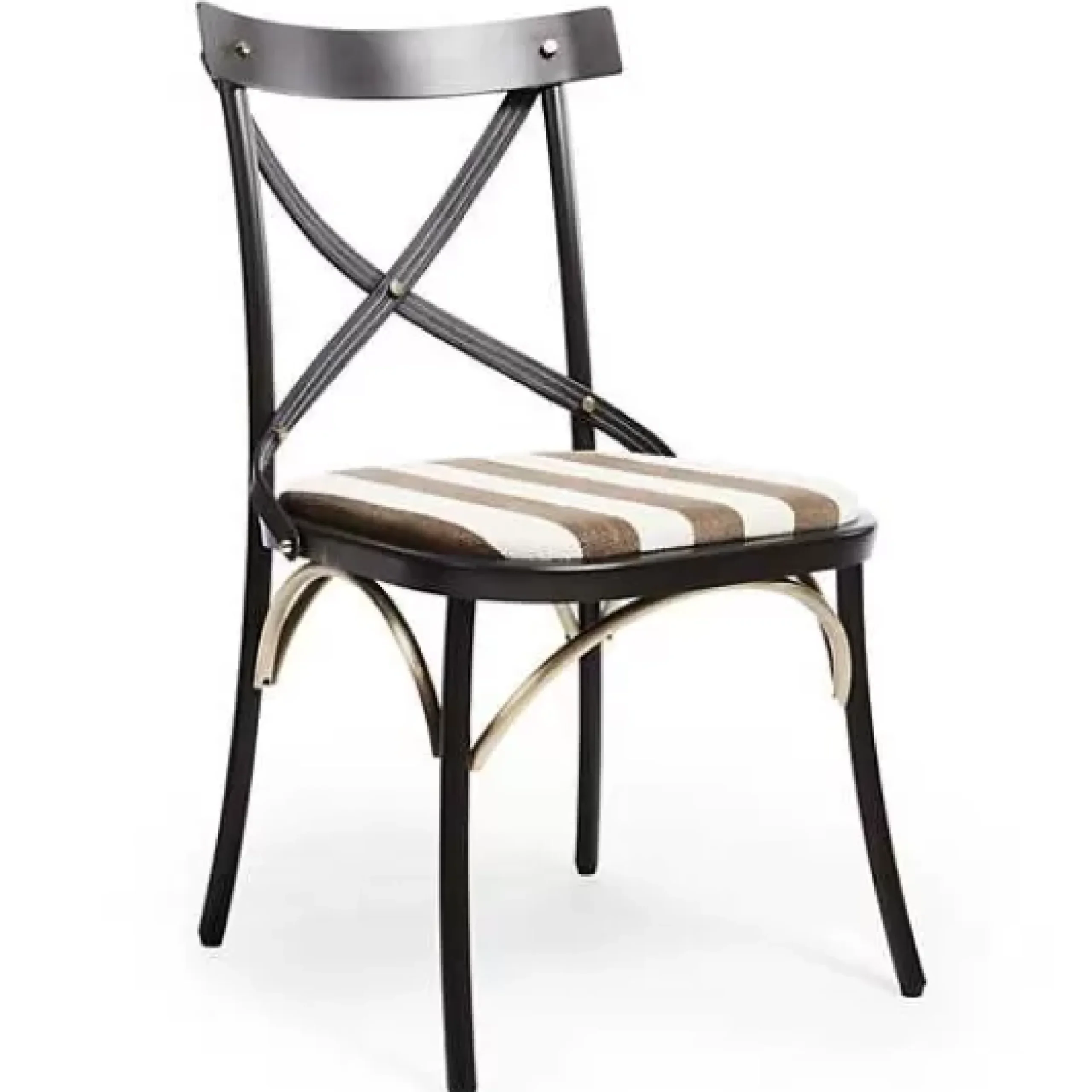 MacKenzie-Childs Flatiron Brown Stripe Dining Chair< Dining Room & Kitchen