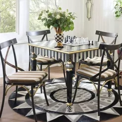 MacKenzie-Childs Flatiron Brown Stripe Dining Chair< Dining Room & Kitchen