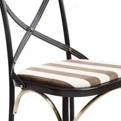 MacKenzie-Childs Flatiron Brown Stripe Dining Chair< Dining Room & Kitchen