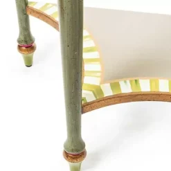 MacKenzie-Childs Fleur De Leaf Demilune Console Table< Entryway Furniture|Living Room