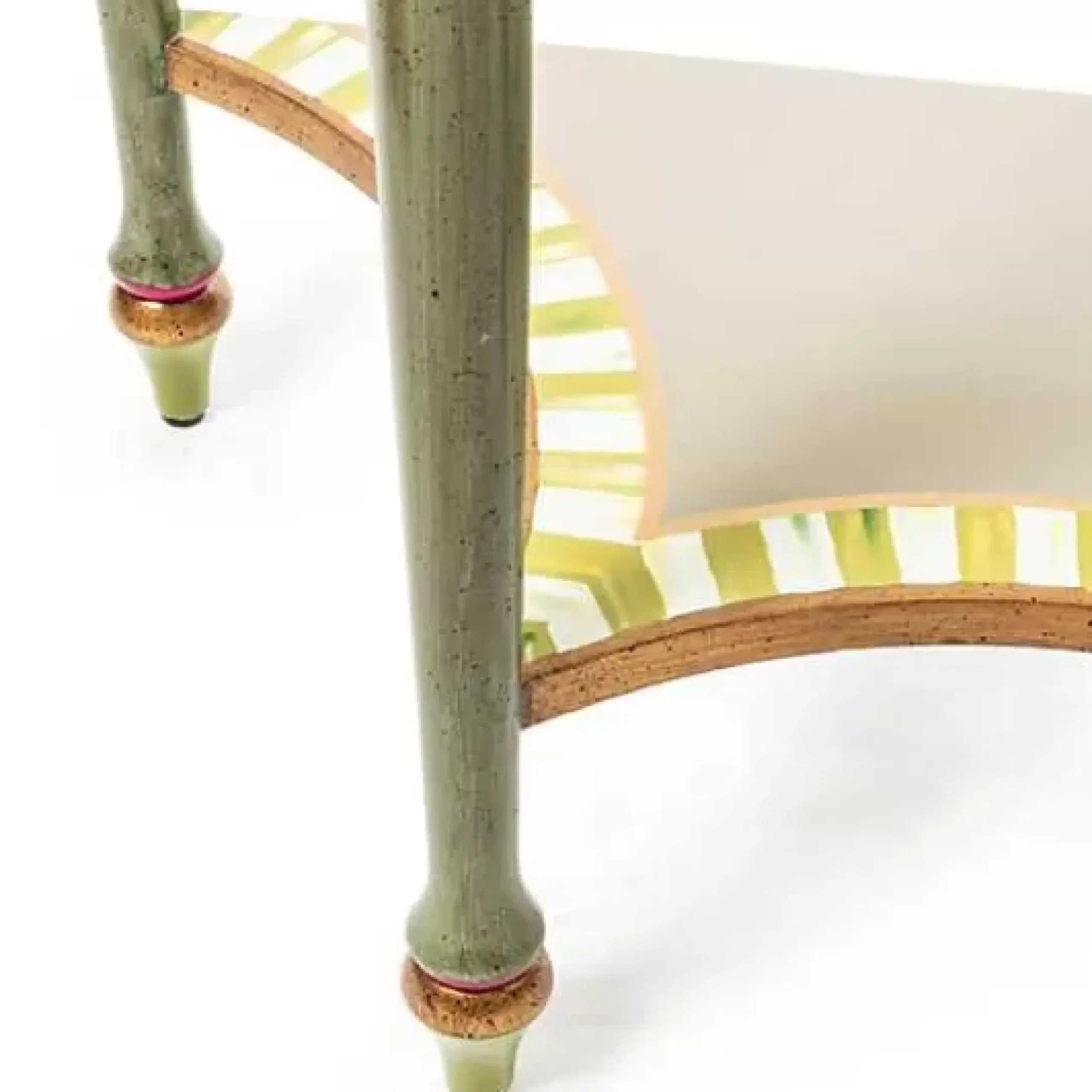 MacKenzie-Childs Fleur De Leaf Demilune Console Table< Entryway Furniture|Living Room