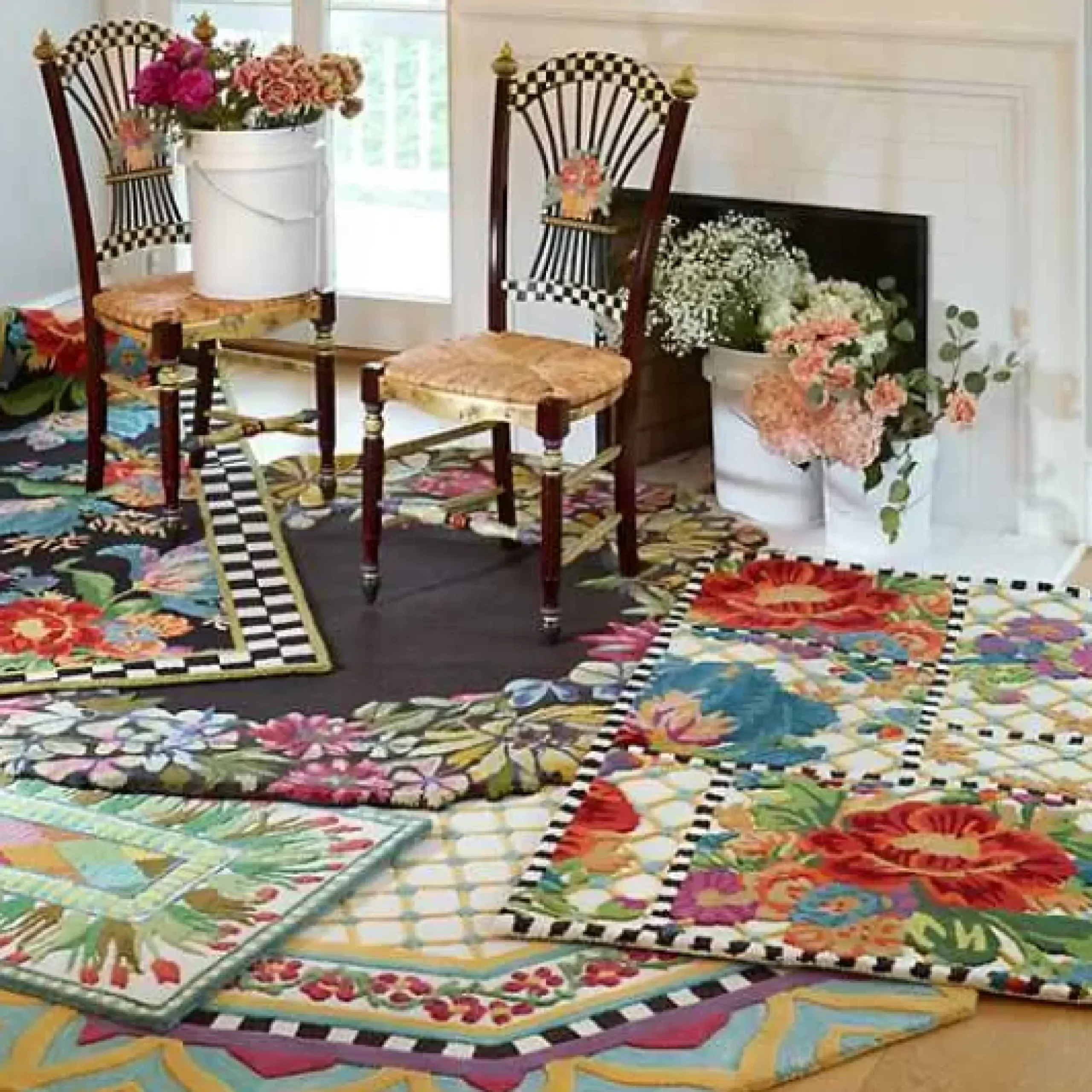 MacKenzie-Childs Flower Market 2'6 x 8' Runner< Rugs