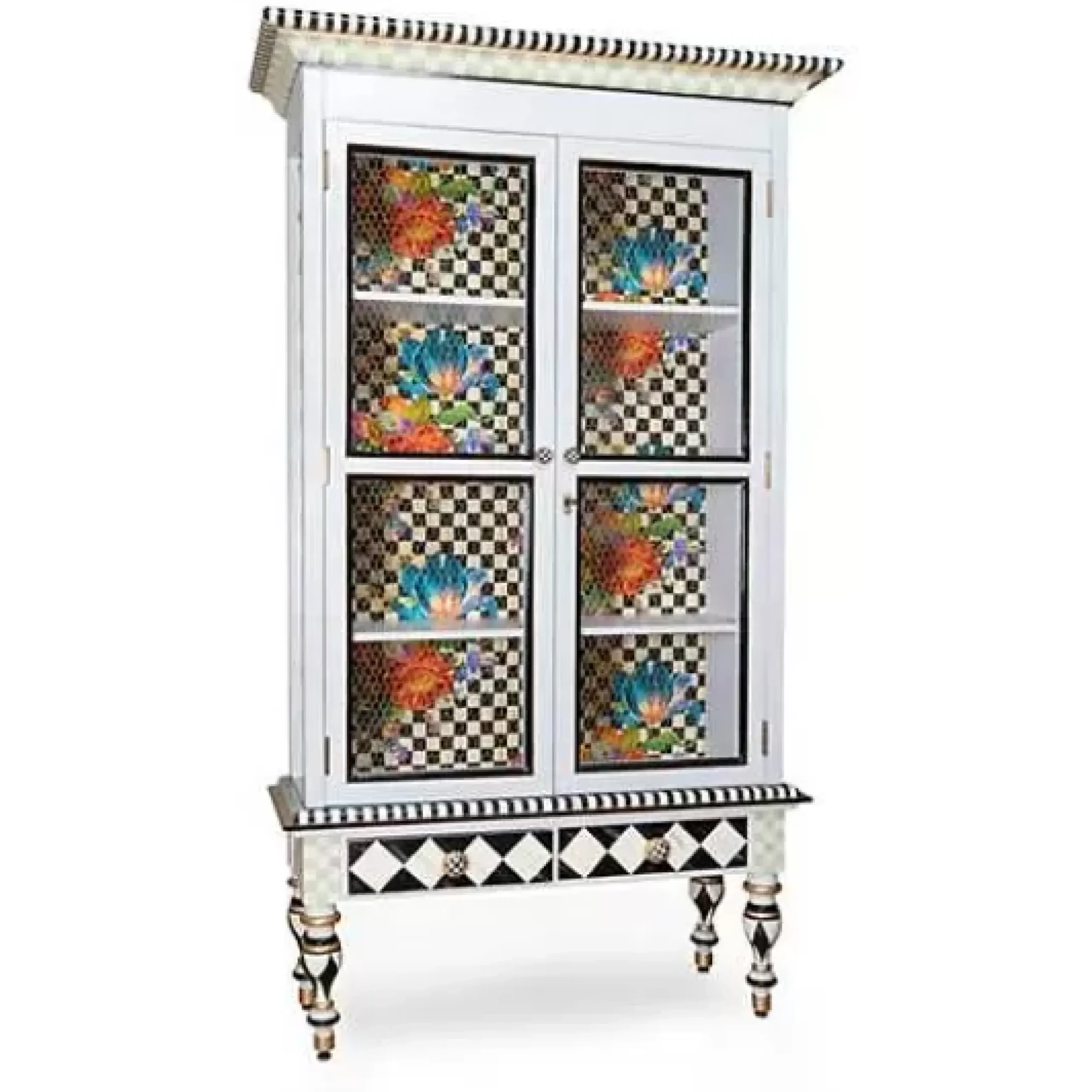 MacKenzie-Childs Flower Market Cabinet< Storage Furniture|Living Room