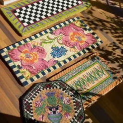 MacKenzie-Childs Flower Market Double Door Entrance Mat< Outdoor|Rugs