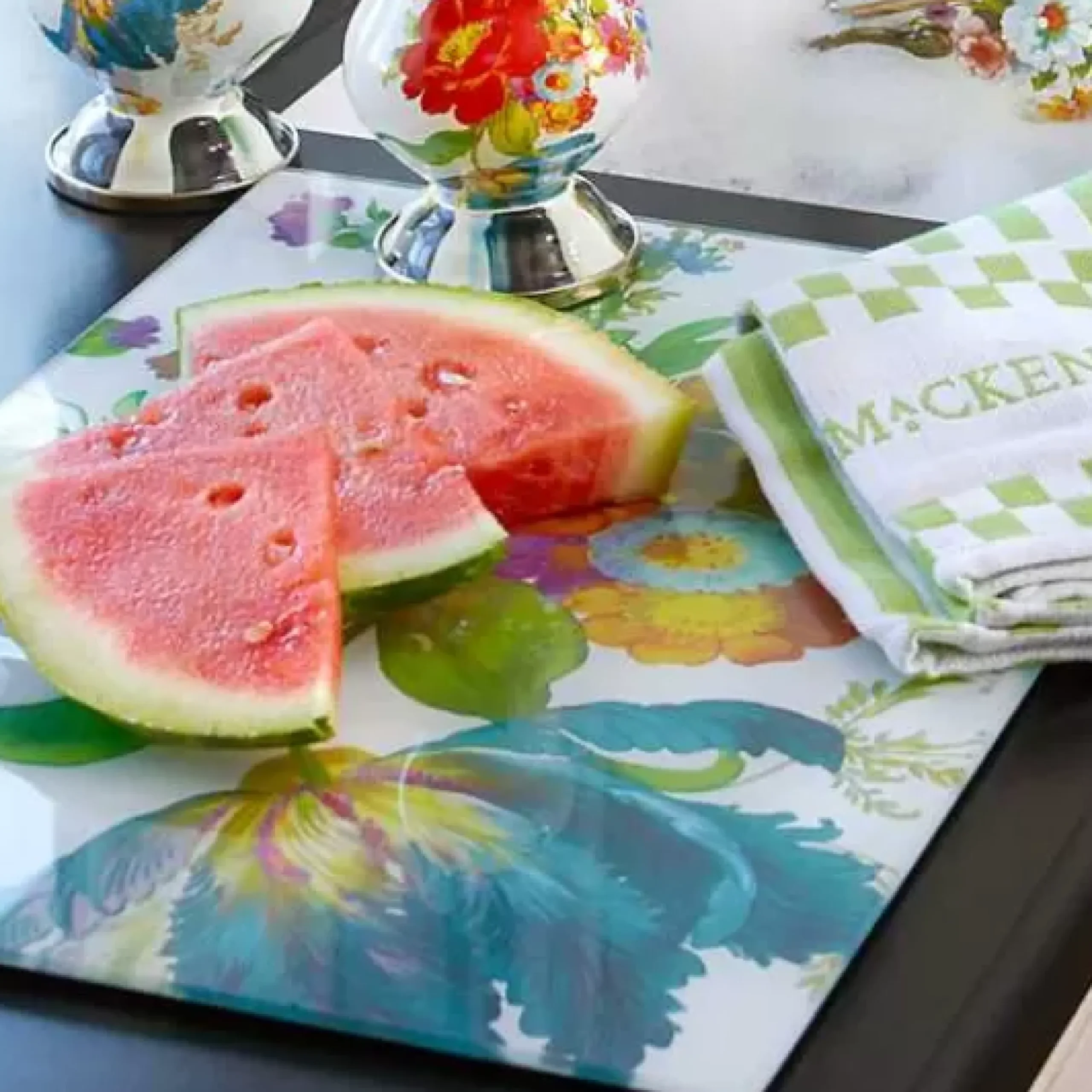 MacKenzie-Childs Flower Market Large Cutting Board< Kitchen Utensils & Tools