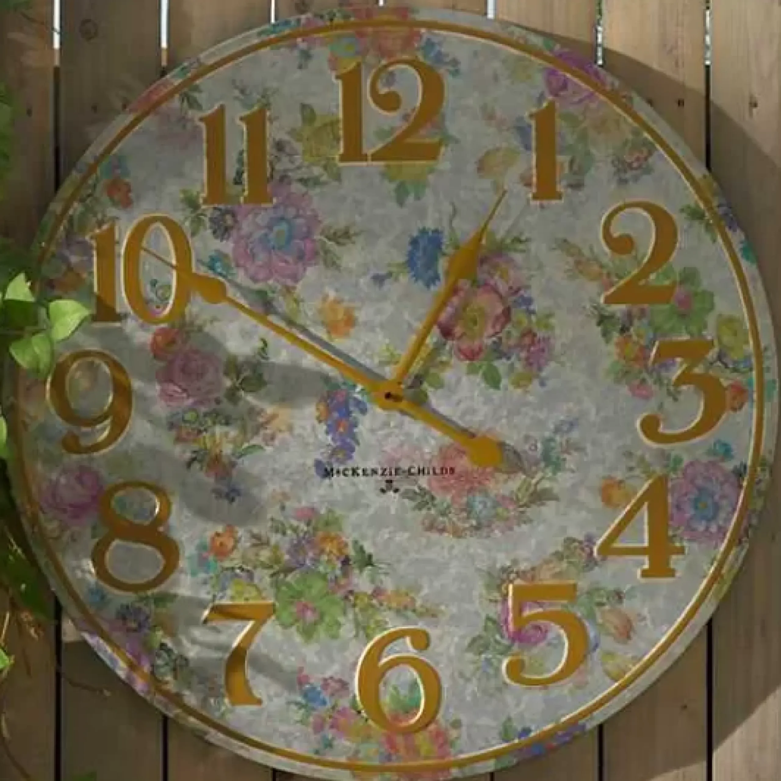 MacKenzie-Childs Flower Market Outdoor Wall Clock< Spring|Outdoor