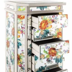 MacKenzie-Childs Flower Market Reflections Standing Jewelry Armoire< Storage Furniture|Room Accents