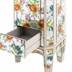 MacKenzie-Childs Flower Market Reflections Standing Jewelry Armoire< Storage Furniture|Room Accents