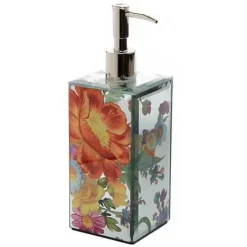 MacKenzie-Childs Flower Market Reflections Soap Pump< Bath & Bath Accessories