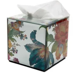 MacKenzie-Childs Flower Market Reflections Boutique Tissue Box Cover< Bath & Bath Accessories|Room Accents
