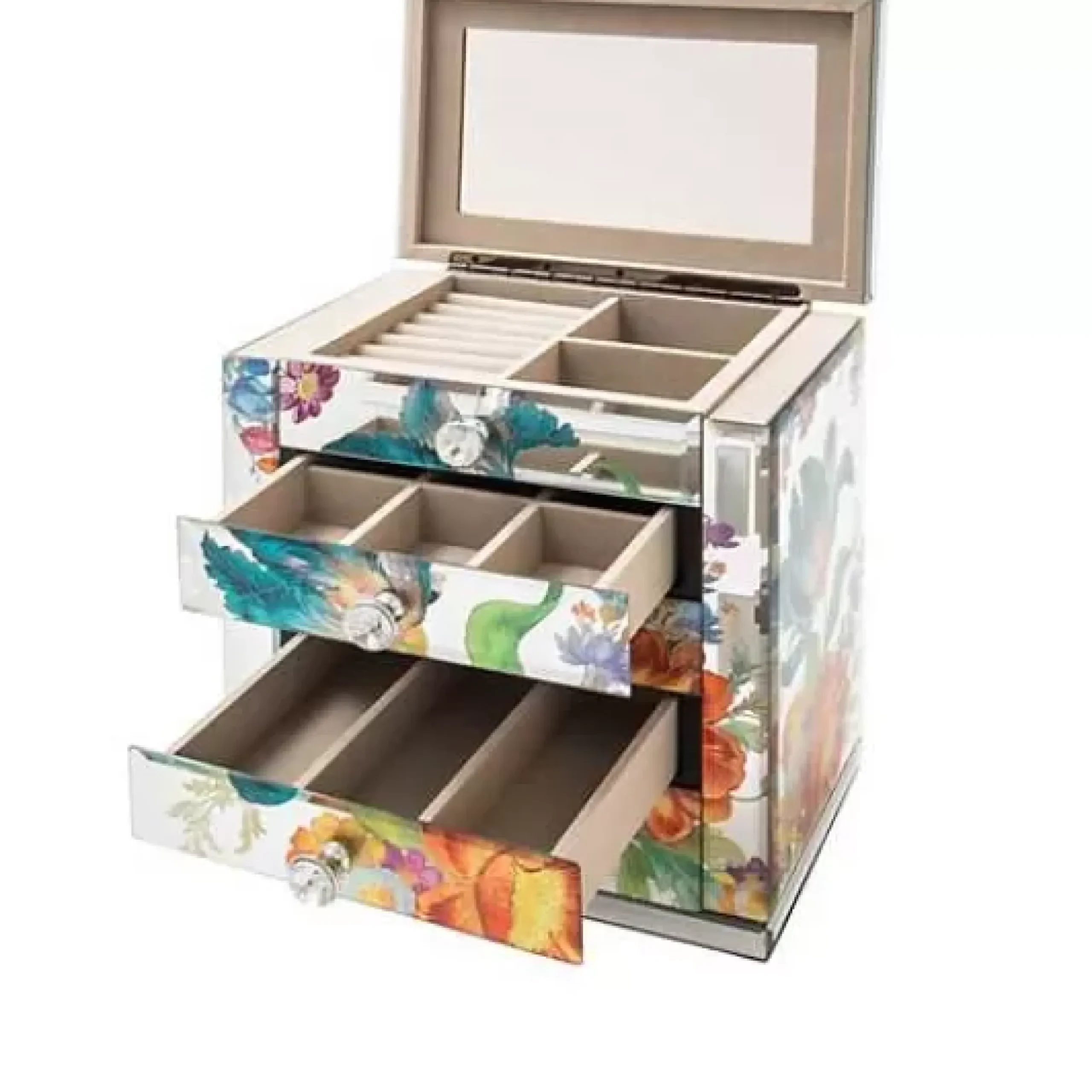 MacKenzie-Childs Flower Market Reflections Jewelry Armoire< Room Accents