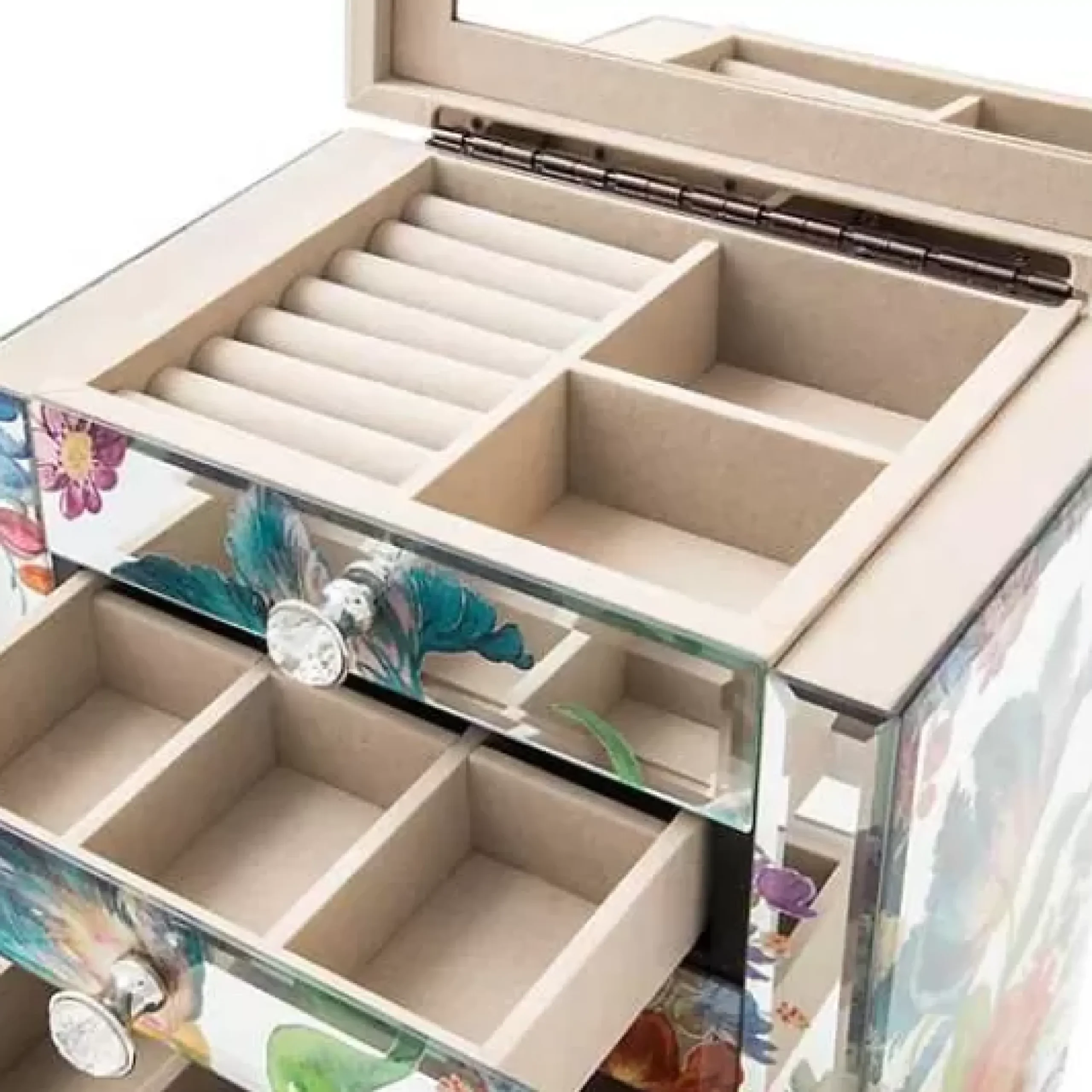 MacKenzie-Childs Flower Market Reflections Jewelry Armoire< Room Accents