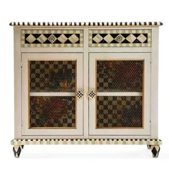 MacKenzie-Childs Flower Market Small Cabinet< Living Room