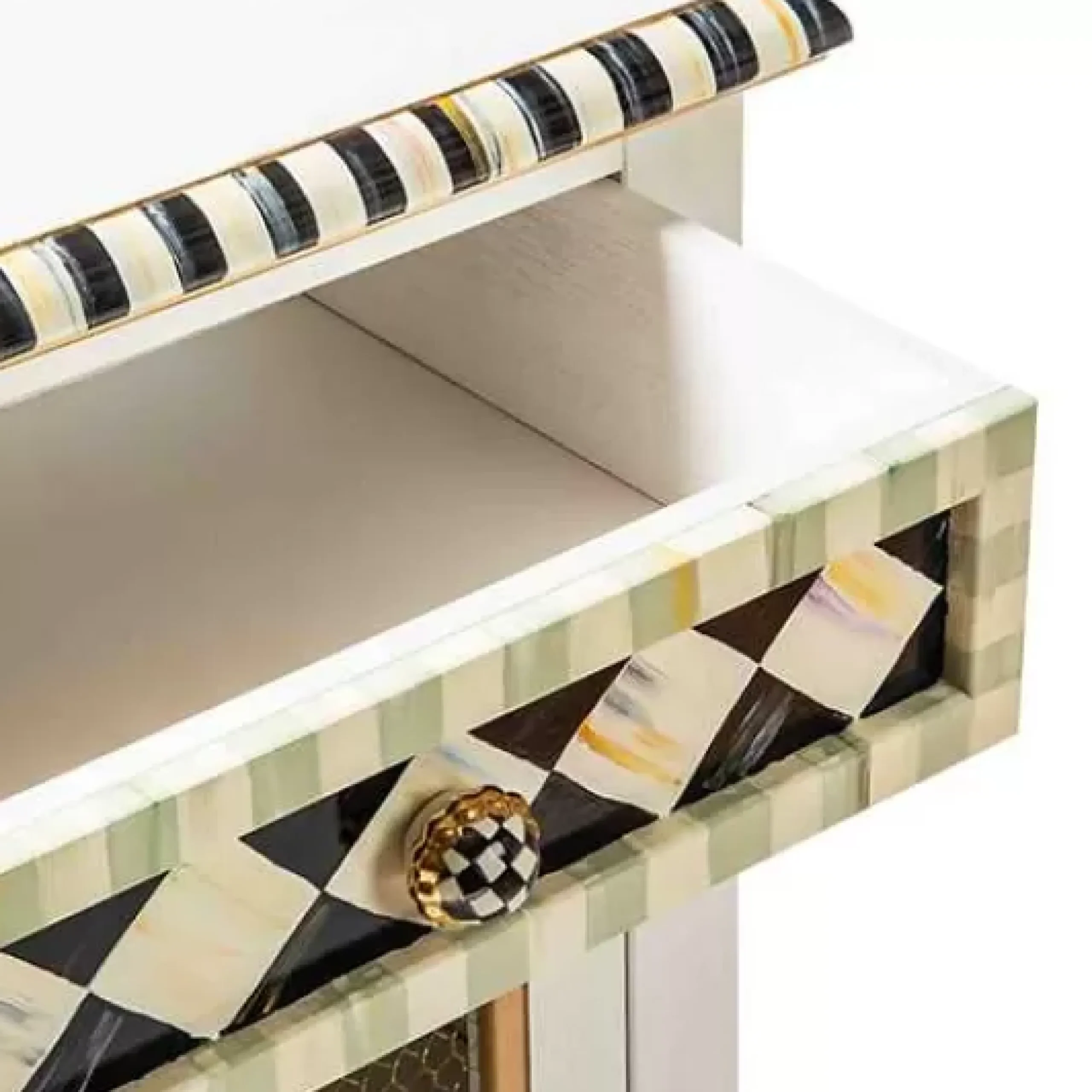 MacKenzie-Childs Flower Market Small Cabinet< Living Room