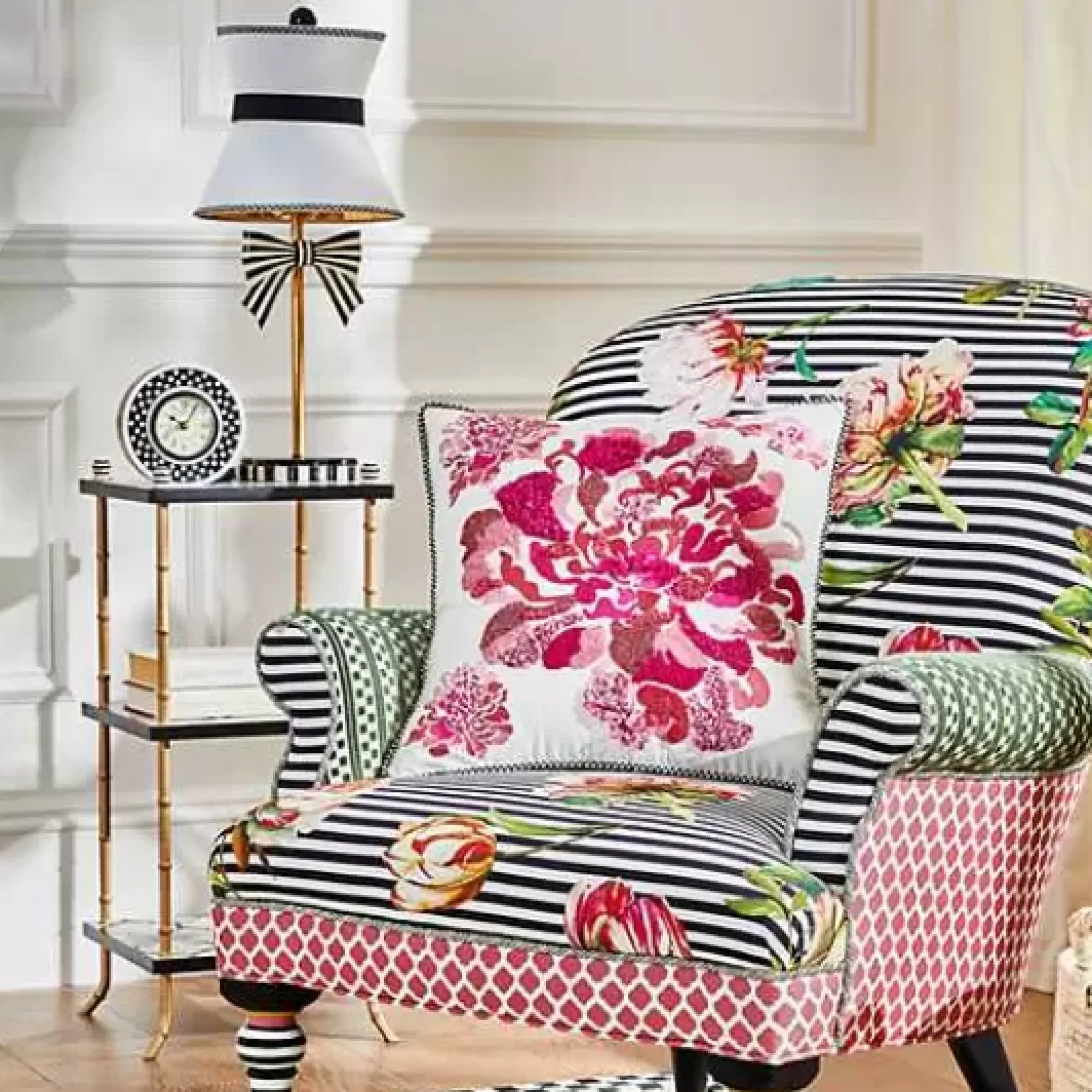 MacKenzie-Childs Flower Show Accent Chair< Living Room