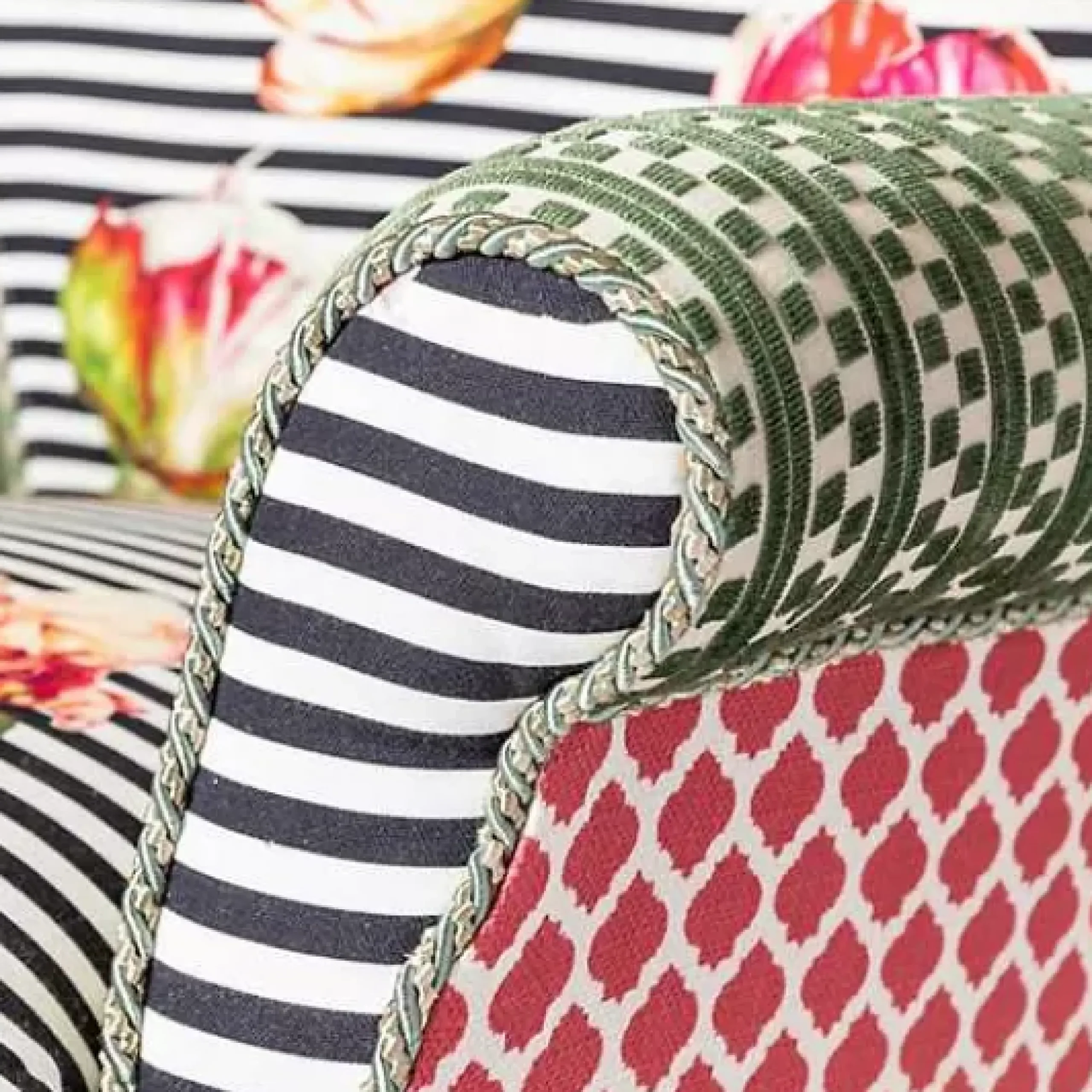 MacKenzie-Childs Flower Show Accent Chair< Living Room